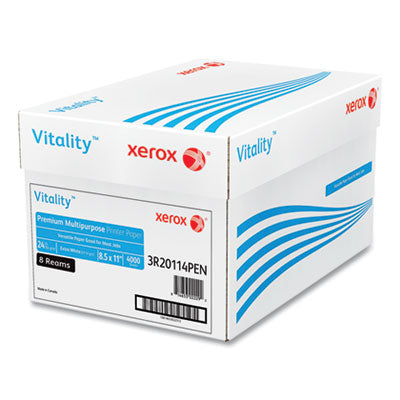 Vitality Premium Multipurpose Print Paper, 97 Bright, 24 lb Bond Weight, 8.5 x 11, Extra White, 500/Ream, 8 Reams/Carton OrdermeInc OrdermeInc