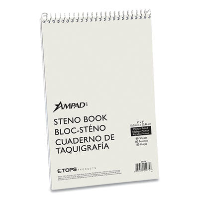 Steno Pads, Pitman Rule, White Cover, 80 Green-Tint 6 x 9 Sheets OrdermeInc OrdermeInc