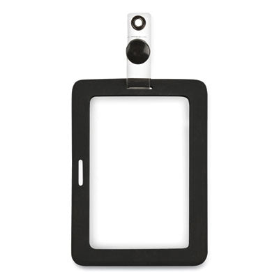 MyID Badge Holder, Vertical/Horizontal, 3 5/8 x 2 1/4, Black, 1/ea OrdermeInc OrdermeInc