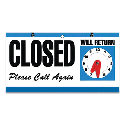 Open/Closed Outdoor Sign, 11.6 x 6, Blue/White/Black OrdermeInc OrdermeInc