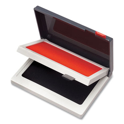 2000 PLUS Two-Color Felt Stamp Pad Case, 4" x 2", Black/Red OrdermeInc OrdermeInc