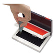 2000 PLUS Two-Color Felt Stamp Pad Case, 4" x 2", Black/Red OrdermeInc OrdermeInc