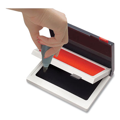 2000 PLUS Two-Color Felt Stamp Pad Case, 4" x 2", Black/Red OrdermeInc OrdermeInc