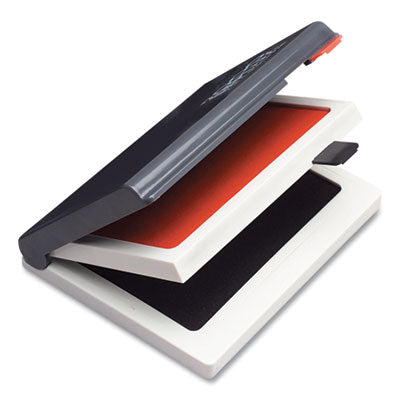 2000 PLUS Two-Color Felt Stamp Pad Case, 4" x 2", Black/Red OrdermeInc OrdermeInc