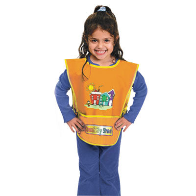 Creativity Street® Kraft Artist Smock, Fits Kids Ages 3-8, Vinyl, One Size Fits All, Bright Colors - OrdermeInc