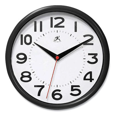 Metro Wall Clock, 9" Diameter, Black Case, 1 AA (sold separately) OrdermeInc OrdermeInc
