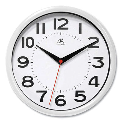 Metro Wall Clock, 9" Diameter, White Case, 1 AA (sold separately) OrdermeInc OrdermeInc