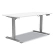 Essentials Electric Sit-Stand Desk, 55.1" x 27.5" x 25.9" to 51.5", White/Aluminum OrdermeInc OrdermeInc