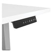 Essentials Electric Sit-Stand Desk, 55.1" x 27.5" x 25.9" to 51.5", White/Aluminum OrdermeInc OrdermeInc