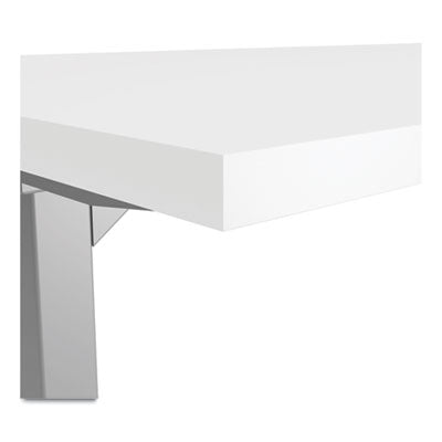 Essentials Electric Sit-Stand Desk, 55.1" x 27.5" x 25.9" to 51.5", White/Aluminum OrdermeInc OrdermeInc