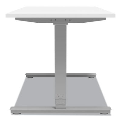 Essentials Electric Sit-Stand Desk, 55.1" x 27.5" x 25.9" to 51.5", White/Aluminum OrdermeInc OrdermeInc