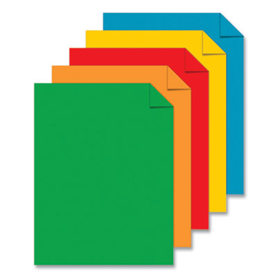 Color Cardstock, 65 lb Cover Weight, 8.5 x 11, Assorted Primary Colors, 50/Pack - OrdermeInc