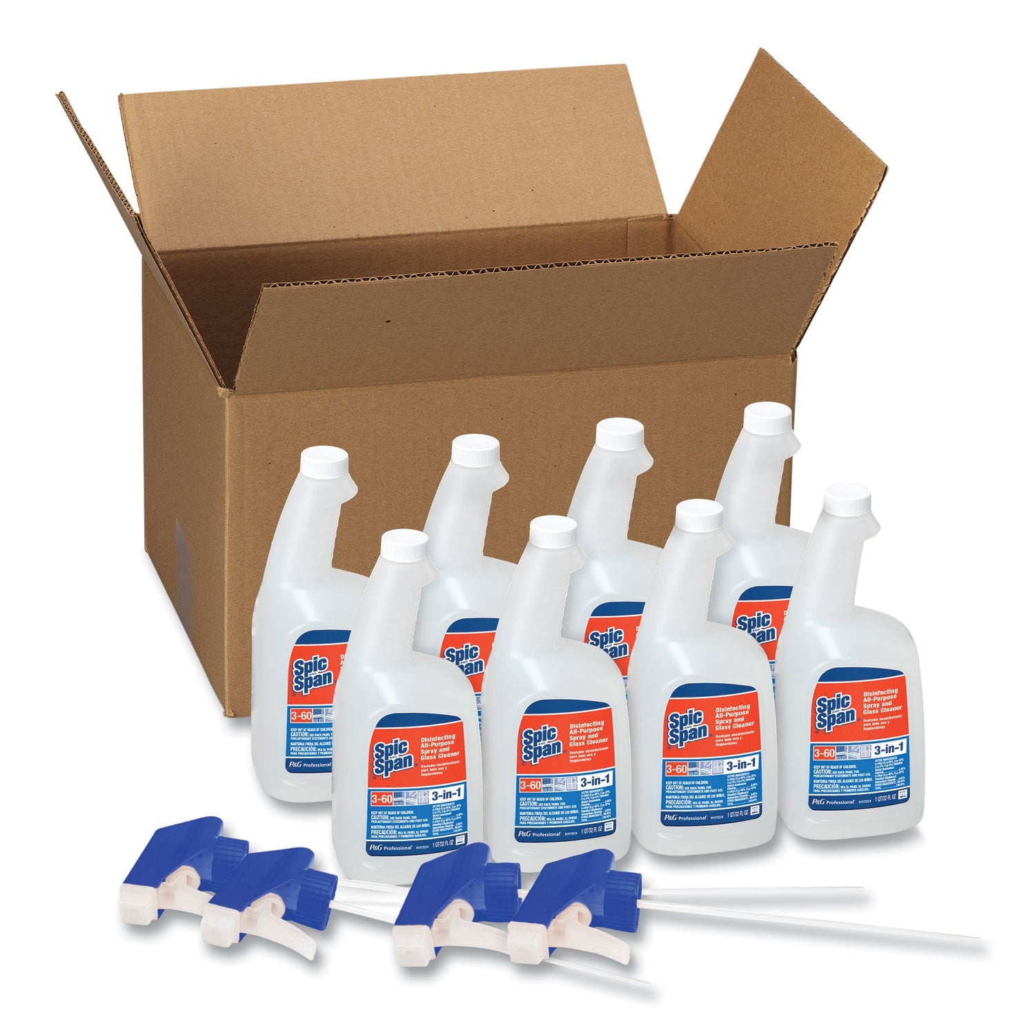 Disinfecting All-Purpose Spray and Glass Cleaner, Fresh Scent, 32 oz Spray Bottle, 8/Carton - OrderMe