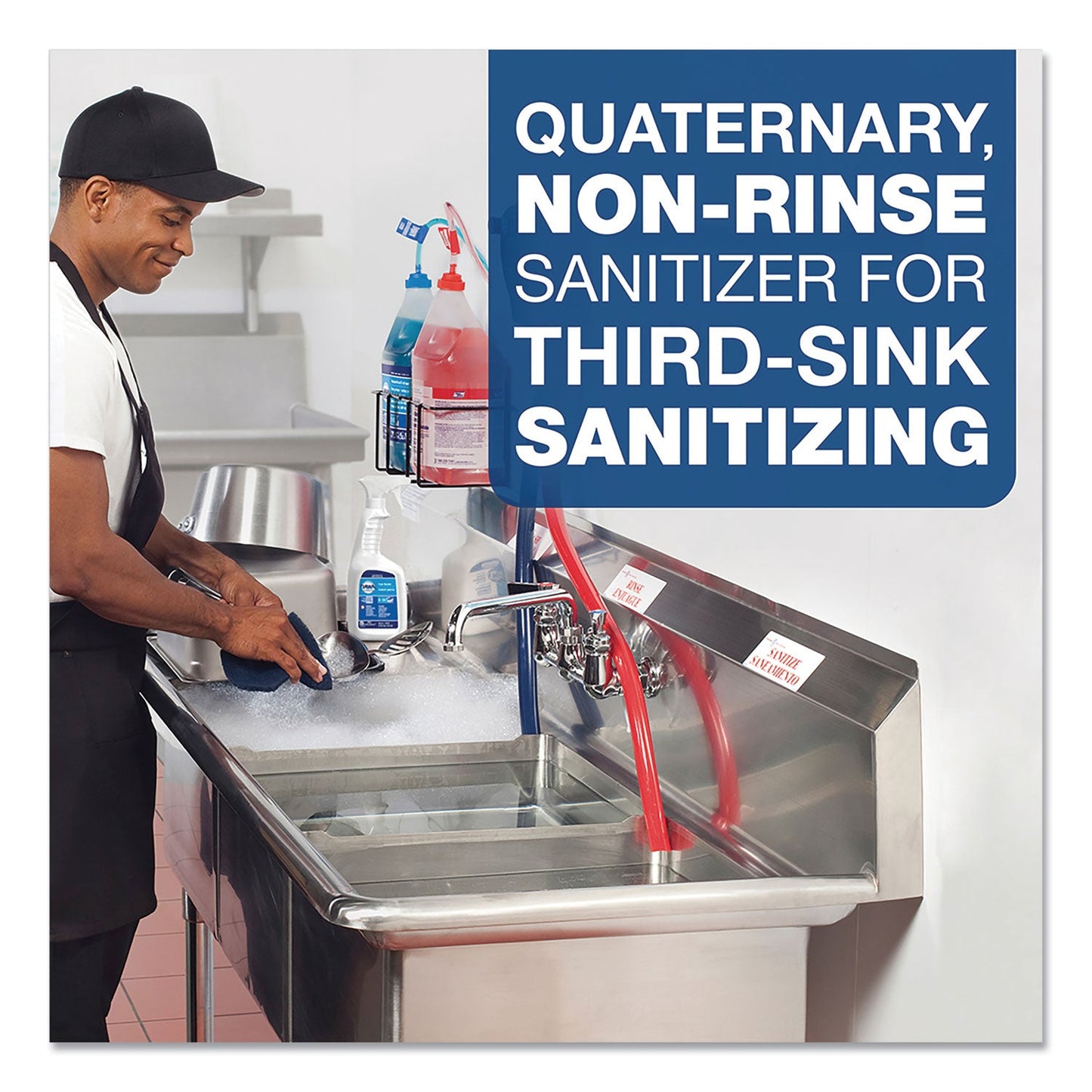 Broad Range Quaternary Sanitizer, Sweet Scent, 1 gal Bottle, 3/Carton - OrderMe