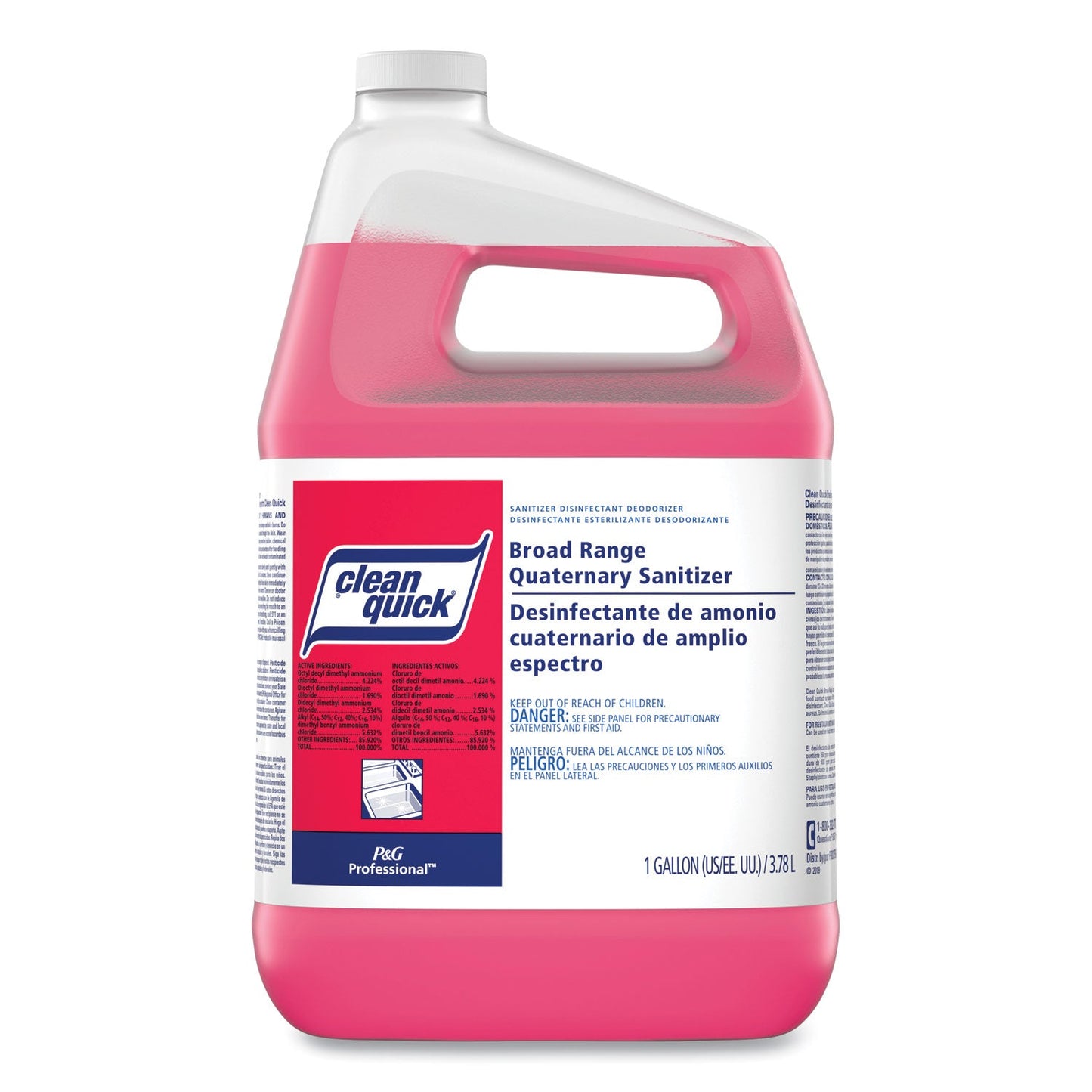 Broad Range Quaternary Sanitizer, Sweet Scent, 1 gal Bottle, 3/Carton - OrderMe