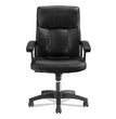 HVL151 Executive High-Back Leather Chair, Supports Up to 250 lb, 17.75" to 21.5" Seat Height, Black OrdermeInc OrdermeInc