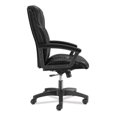 HVL151 Executive High-Back Leather Chair, Supports Up to 250 lb, 17.75" to 21.5" Seat Height, Black OrdermeInc OrdermeInc