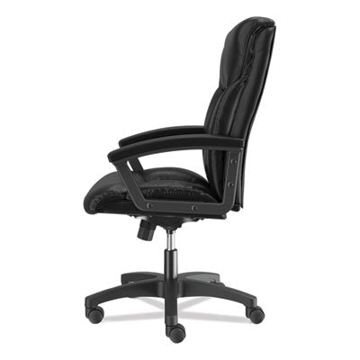 HVL151 Executive High-Back Leather Chair, Supports Up to 250 lb, 17.75" to 21.5" Seat Height, Black OrdermeInc OrdermeInc