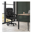 HVL151 Executive High-Back Leather Chair, Supports Up to 250 lb, 17.75" to 21.5" Seat Height, Black OrdermeInc OrdermeInc