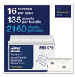 Tork® Premium Soft Xpress 3-Panel Multifold Hand Towels, 2-Ply, 9.13 x 9.5, White with Blue Leaf, 135/Packs, 16 Packs/Carton OrdermeInc OrdermeInc