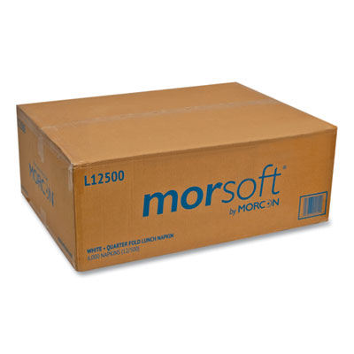 Morsoft 1/4 Fold Lunch Napkins, 1 Ply, 11.8" x 11.8", White, 6,000/Carton OrdermeInc OrdermeInc