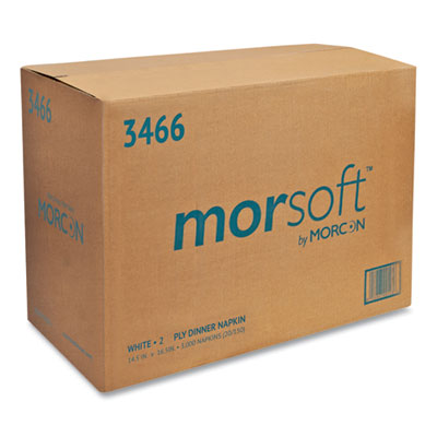 Morsoft Dinner Napkins, 2-Ply, 14.5 x 16.5, White, 3,000/Carton OrdermeInc OrdermeInc