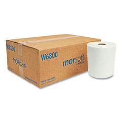 MORCON Morsoft Universal Roll Towels, 1-Ply, 8" x 800 ft, White, 6 Rolls/Carton - OrdermeInc