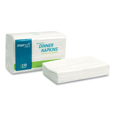 Morsoft Dinner Napkins, 2-Ply, 14.5 x 16.5, White, 3,000/Carton OrdermeInc OrdermeInc