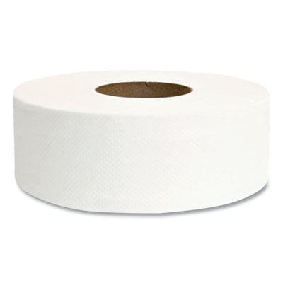Jumbo Bath Tissue, Septic Safe, 2-Ply, White, 3.3" x 700 ft, 12 Rolls/Carton - OrdermeInc