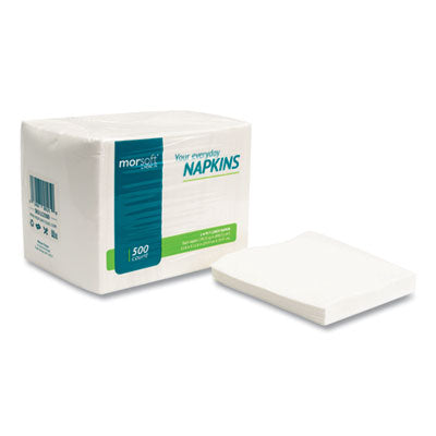 Morsoft 1/4 Fold Lunch Napkins, 1 Ply, 11.8" x 11.8", White, 6,000/Carton OrdermeInc OrdermeInc