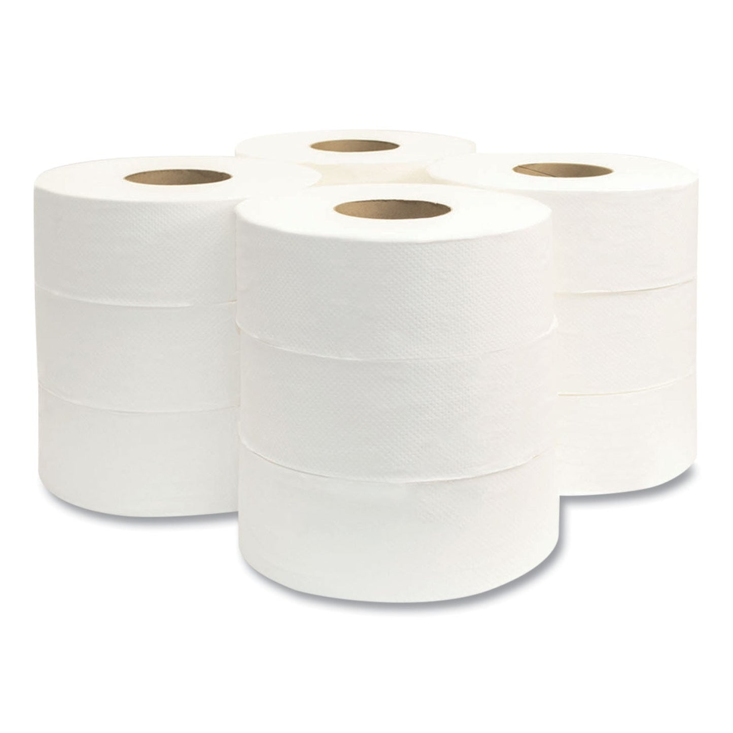 Jumbo Bath Tissue, Septic Safe, 2-Ply, White, 3.3" x 700 ft, 12 Rolls/Carton - OrdermeInc