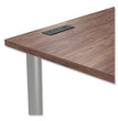 Essentials Writing Table-Desk with Integrated Power Management, 59.7" x 29.3" x 28.8", Espresso/Aluminum OrdermeInc OrdermeInc