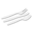 DIXIE FOOD SERVICE Combo Pack, Tray with White Plastic Utensils, 56 Forks, 56 Knives, 56 Spoons