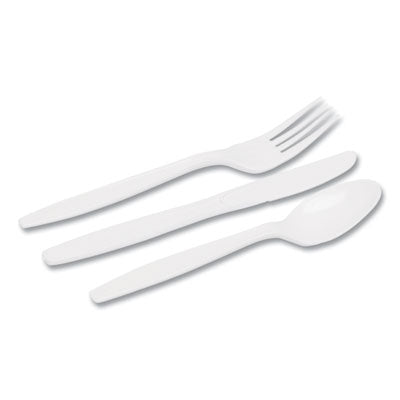 Dixie® Combo Pack, Tray with White Plastic Utensils, 56 Forks, 56 Knives, 56 Spoons, 6 Packs OrdermeInc OrdermeInc