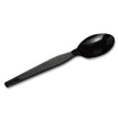 Plastic Cutlery, Heavyweight Teaspoons, Black, 1,000/Carton - OrdermeInc