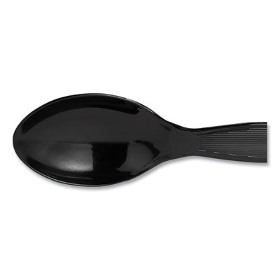 Plastic Cutlery, Heavyweight Teaspoons, Black, 1,000/Carton - OrdermeInc