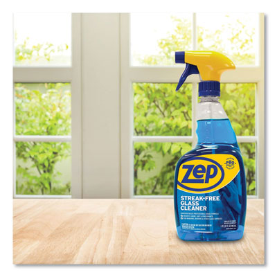 Zep Commercial® Streak-Free Glass Cleaner, Pleasant Scent, 32 oz Spray Bottle - OrdermeInc