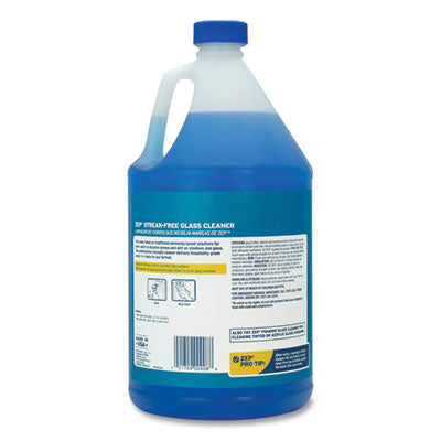 Zep Commercial® Streak-Free Glass Cleaner, Pleasant Scent, 1 gal Bottle - OrdermeInc