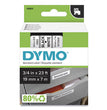 D1 High-Performance Polyester Removable Label Tape, 0.75" x 23 ft, Black on White OrdermeInc OrdermeInc