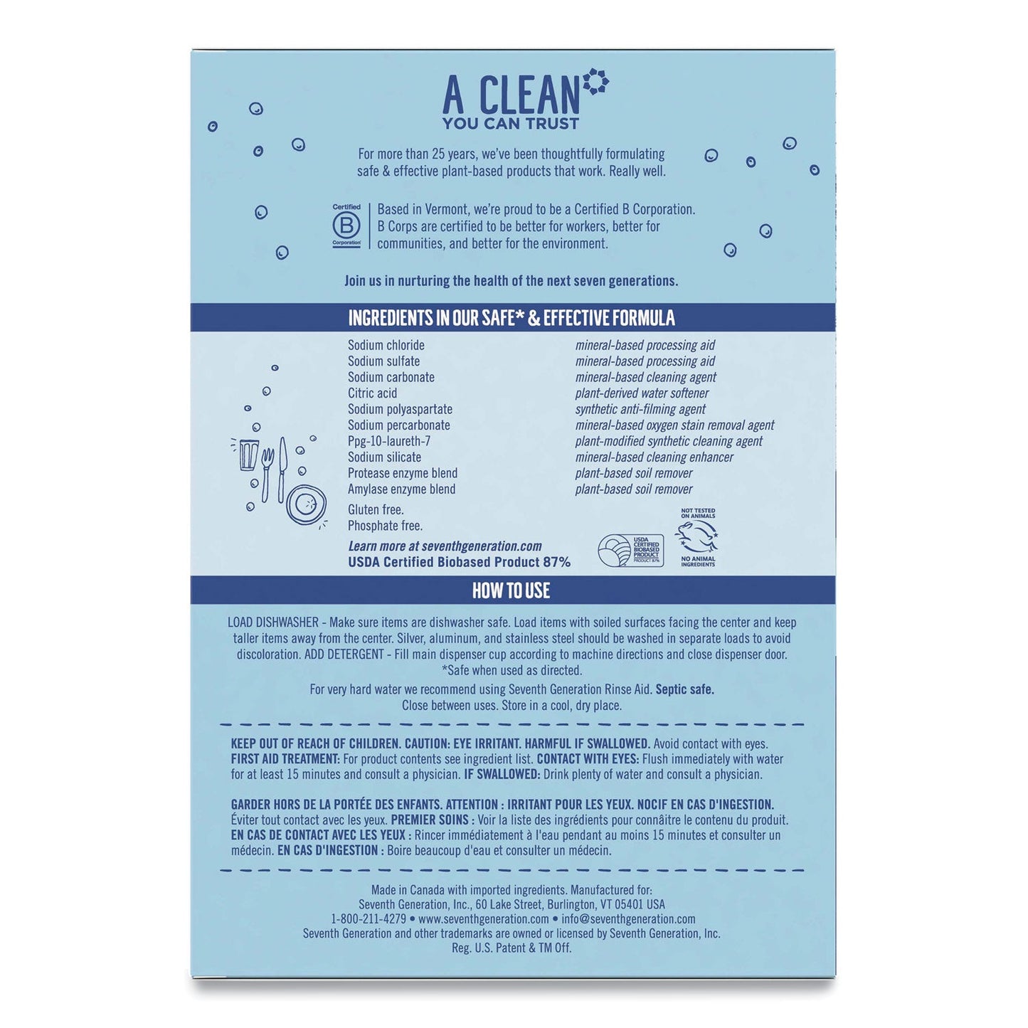 Automatic Dishwasher Powder, Free and Clear, 45oz Box, 12/Carton - OrderMe