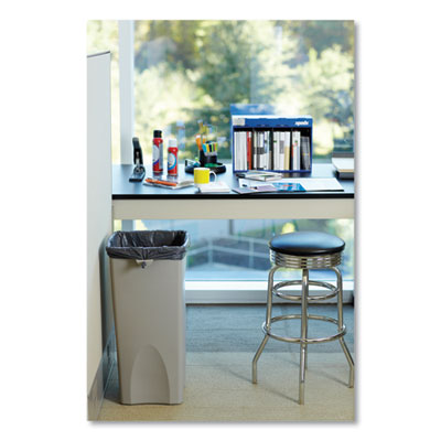 Untouchable Square Waste Receptacle, 23 gal, Plastic, Beige OrdermeInc OrdermeInc