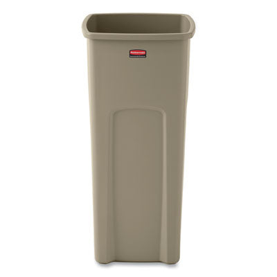 Untouchable Square Waste Receptacle, 23 gal, Plastic, Beige OrdermeInc OrdermeInc