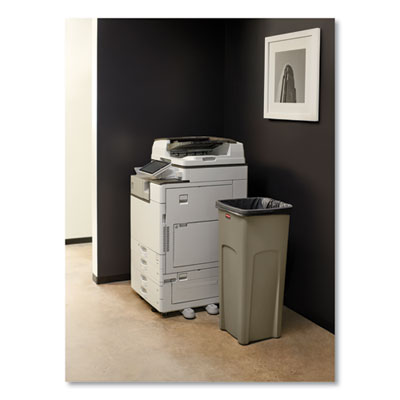 Untouchable Square Waste Receptacle, 23 gal, Plastic, Beige OrdermeInc OrdermeInc