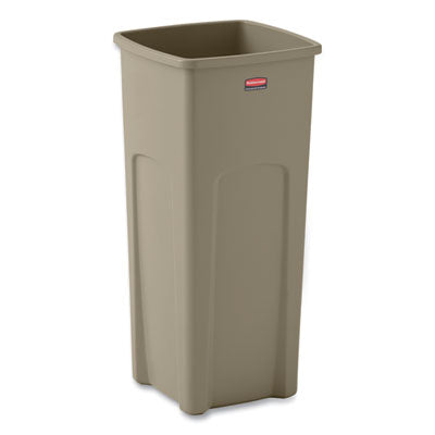 Untouchable Square Waste Receptacle, 23 gal, Plastic, Beige OrdermeInc OrdermeInc