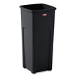 Untouchable Square Waste Receptacle, 23 gal, Plastic, Black OrdermeInc OrdermeInc