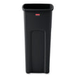 Untouchable Square Waste Receptacle, 23 gal, Plastic, Black OrdermeInc OrdermeInc