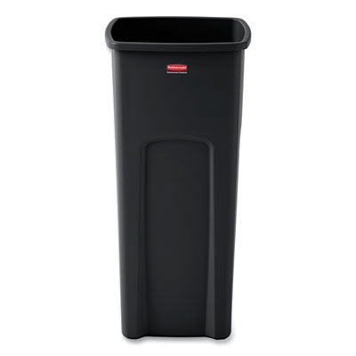 Untouchable Square Waste Receptacle, 23 gal, Plastic, Black OrdermeInc OrdermeInc