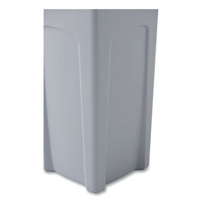 Untouchable Square Waste Receptacle, 23 gal, Plastic, Gray OrdermeInc OrdermeInc