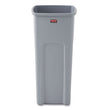 Untouchable Square Waste Receptacle, 23 gal, Plastic, Gray OrdermeInc OrdermeInc