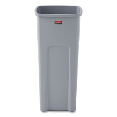 Untouchable Square Waste Receptacle, 23 gal, Plastic, Gray OrdermeInc OrdermeInc